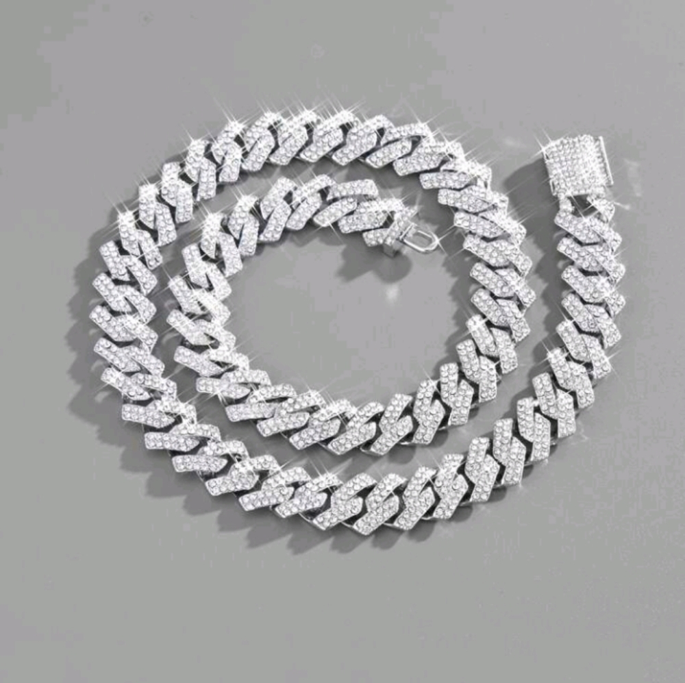 Silver Cuban necklace